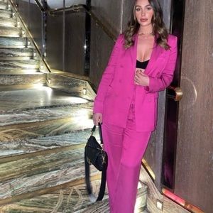 ZARA Hot Pink Oversized Blazer